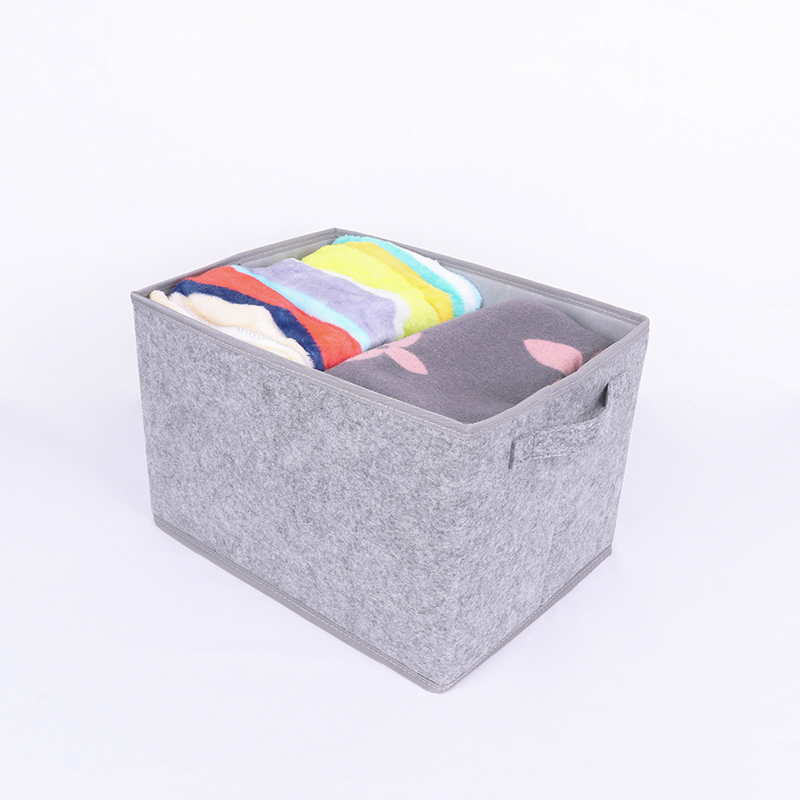 Felt rectangular foldable storage box, felt storage basket, clothing storage box