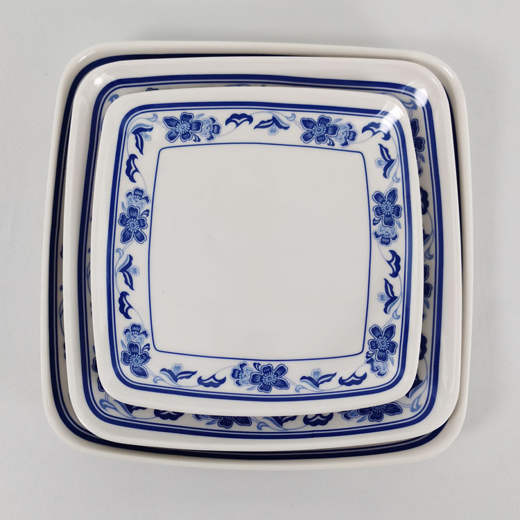 Melamine square plate