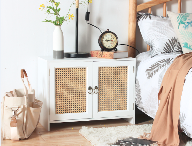 2doors rattan cabinet