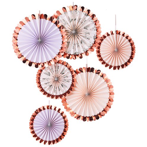 Multi - colored paper fan with edge