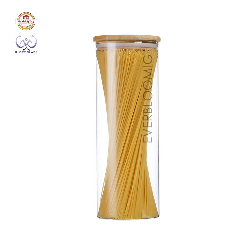 Glass canister with Banboo lid