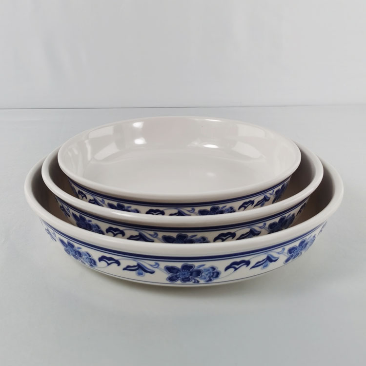 Melamine soup bowl-blue&white