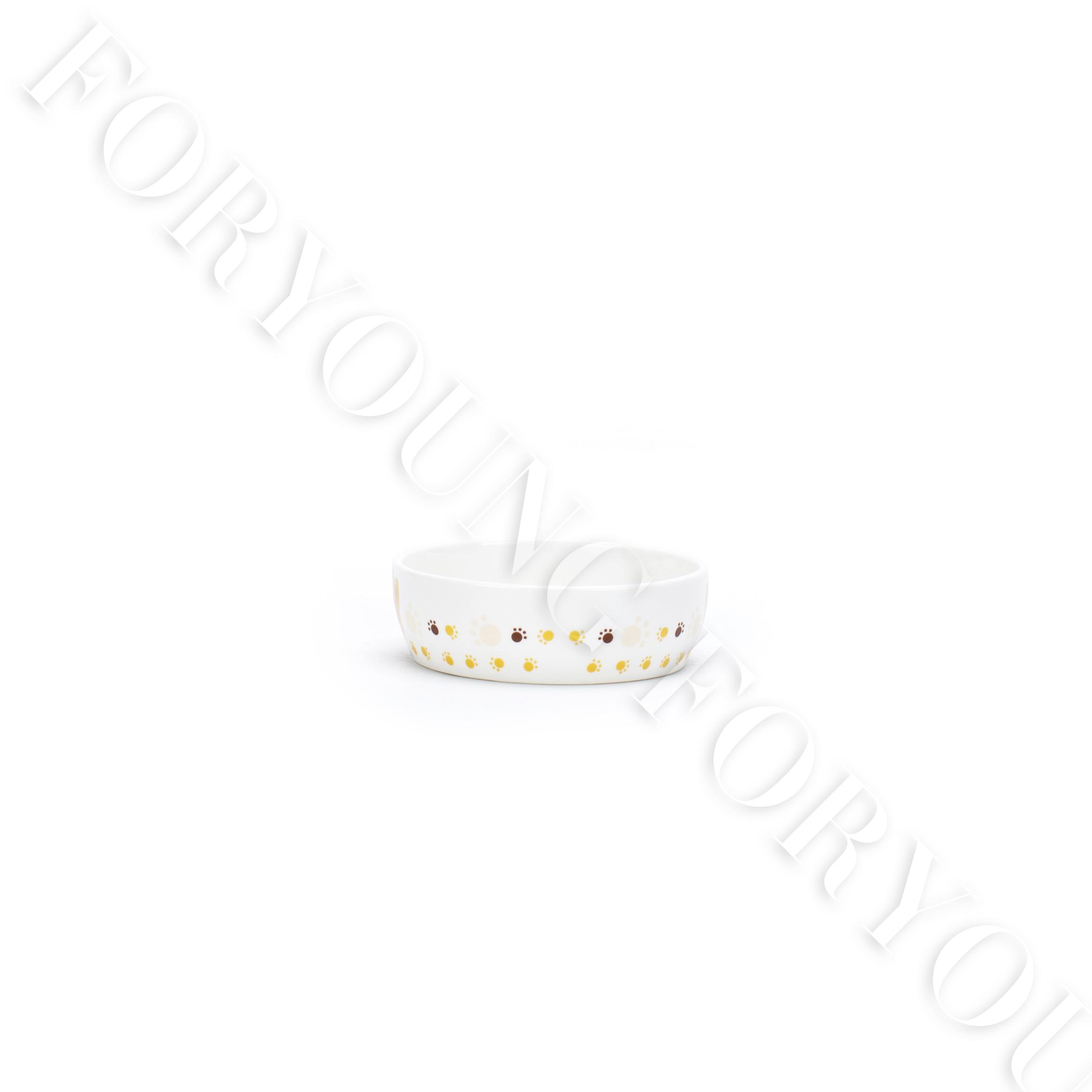 Ceramic cat/dog food bowl，raised，