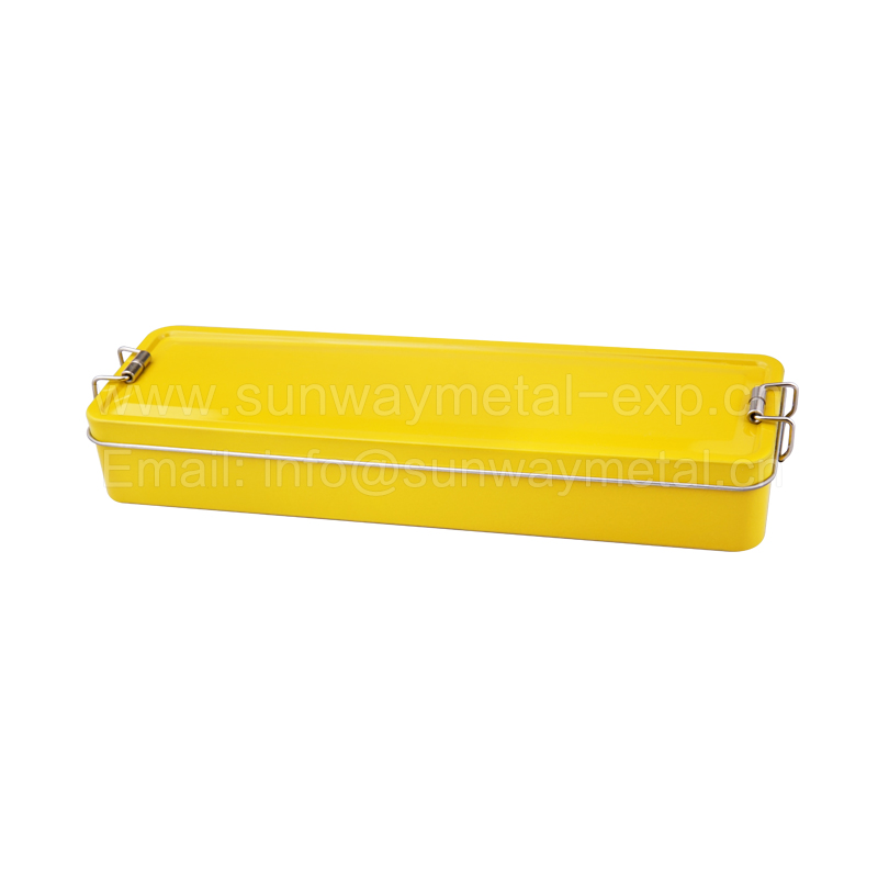 Airtight tin box with clip Promotion gift tin box pencil case tool box food packaging box