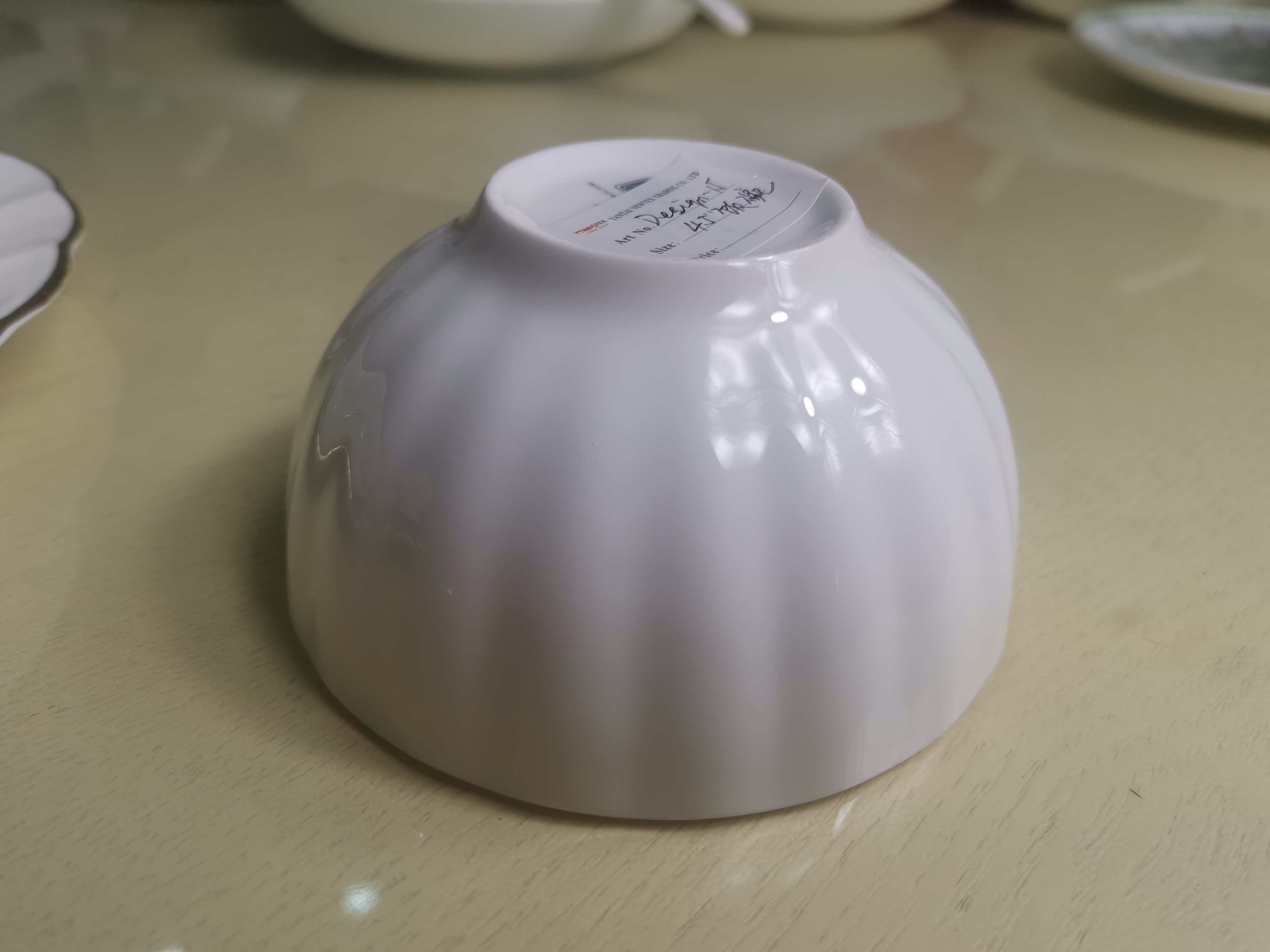 Fine Bone China Embossed Bowl