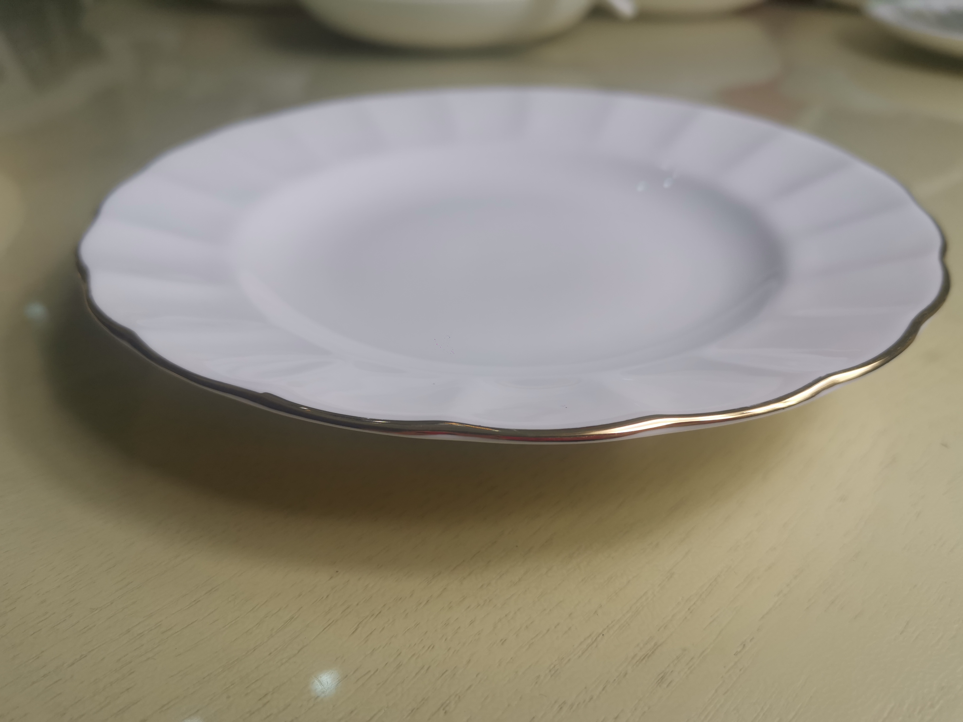 Fine Bone China Embossed Dinner Plate
