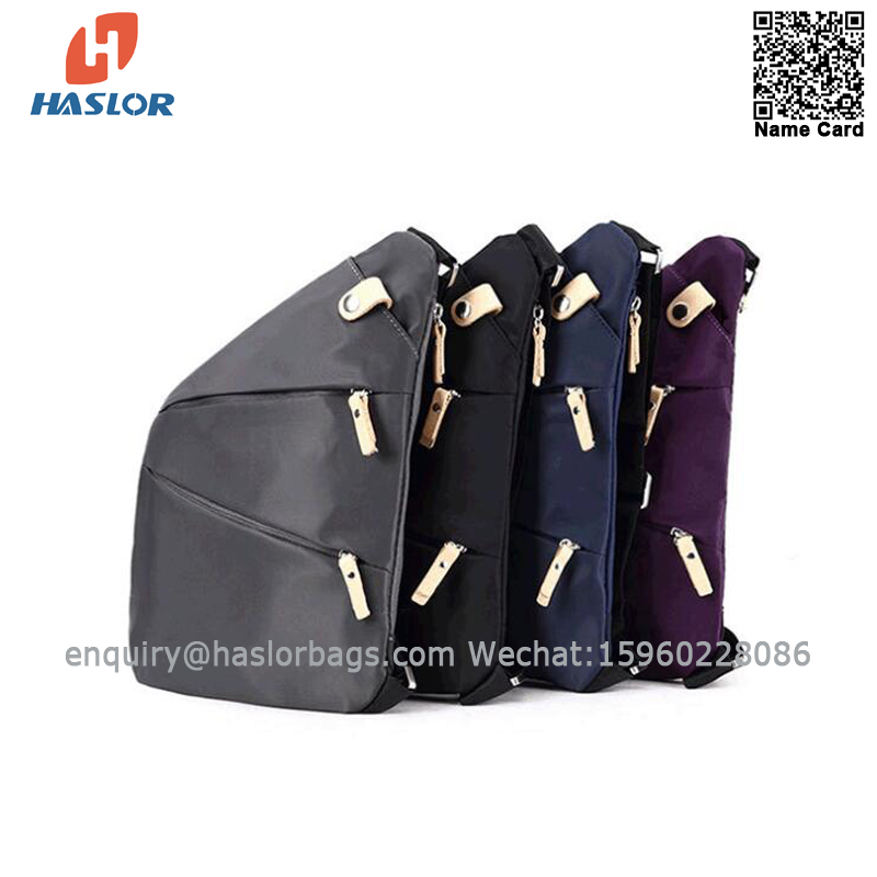 09 #A Korean Design Casual Single-shoulder Crossbody Chest Bag Multi-Pockets Four Colors Can Choose Nylon Fashion Lightweight Waist Bag