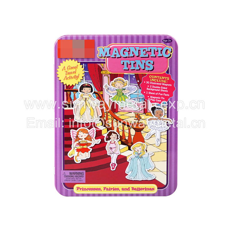 Hinged puzzle game tin box puzzle game packaging