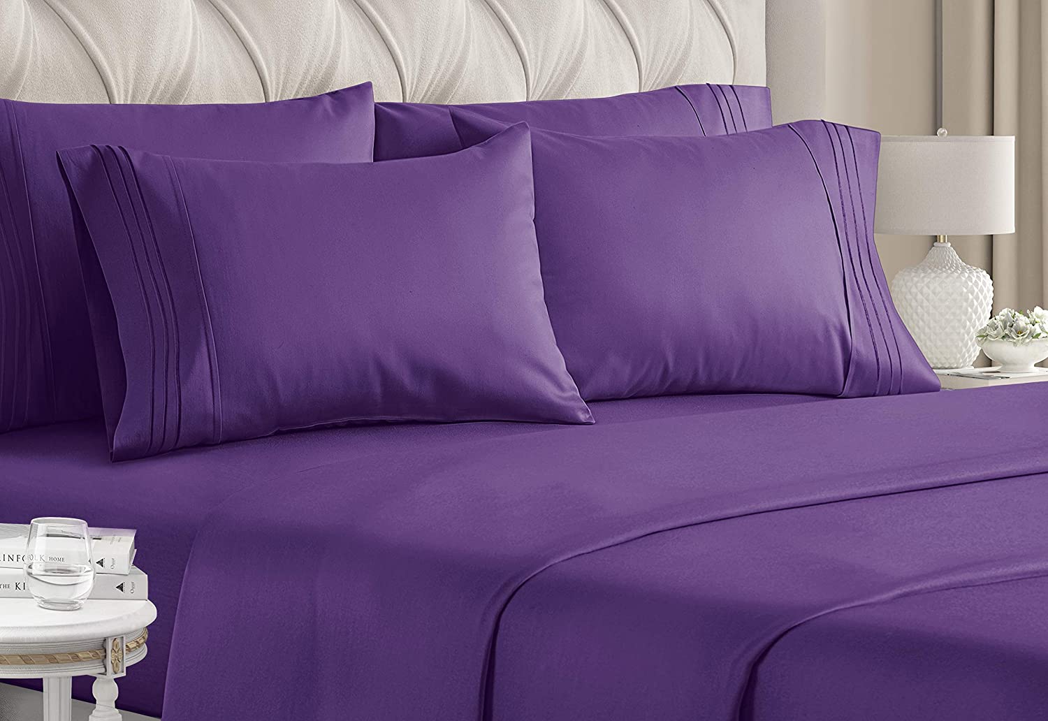 Luxury high quality 100% polyester microfiber fabric for fitted sheet solid color