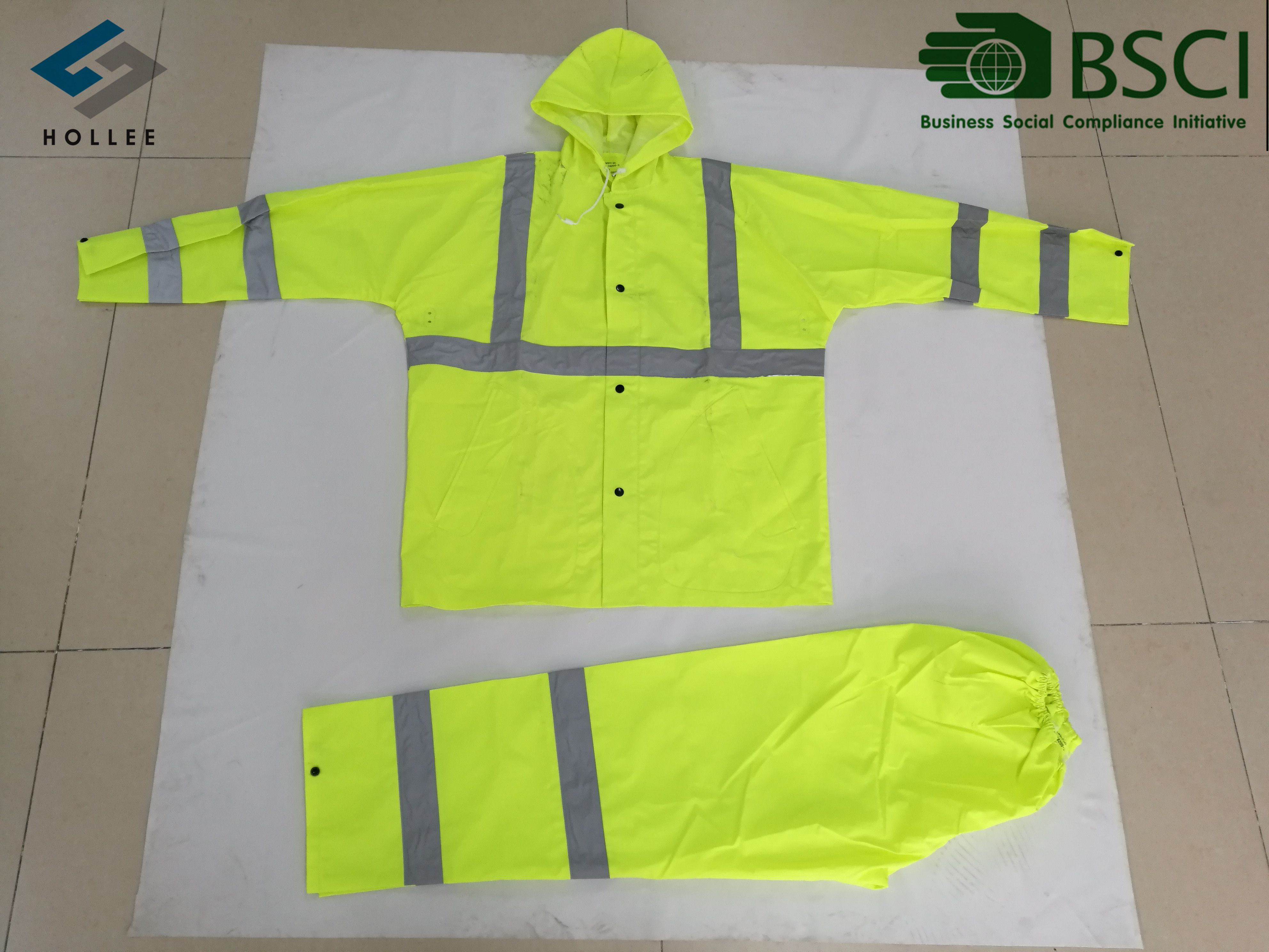VS1004 industrial raincoat with hood custom long raincoat