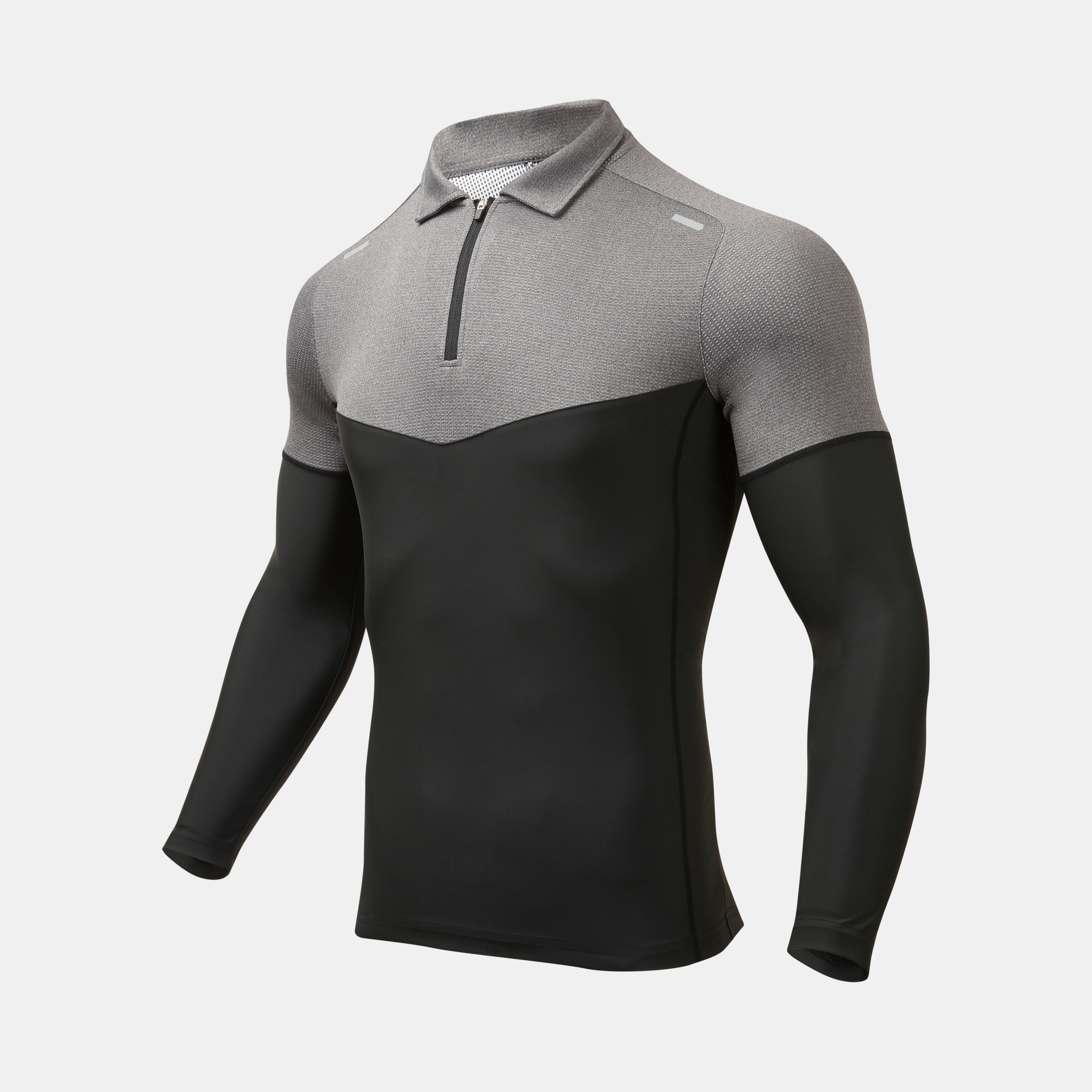 Autumn/spring men's fast dry/touch cool knit POLO ls tee for outdoor sports/workwear