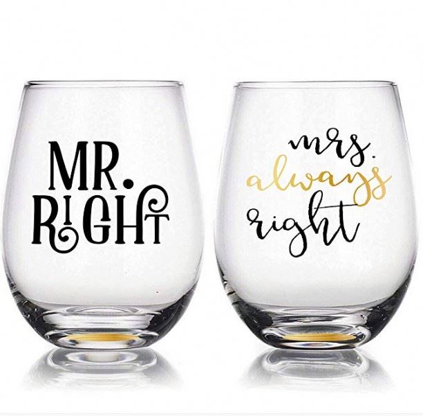 2pcs Stemless Wine Glass Set
