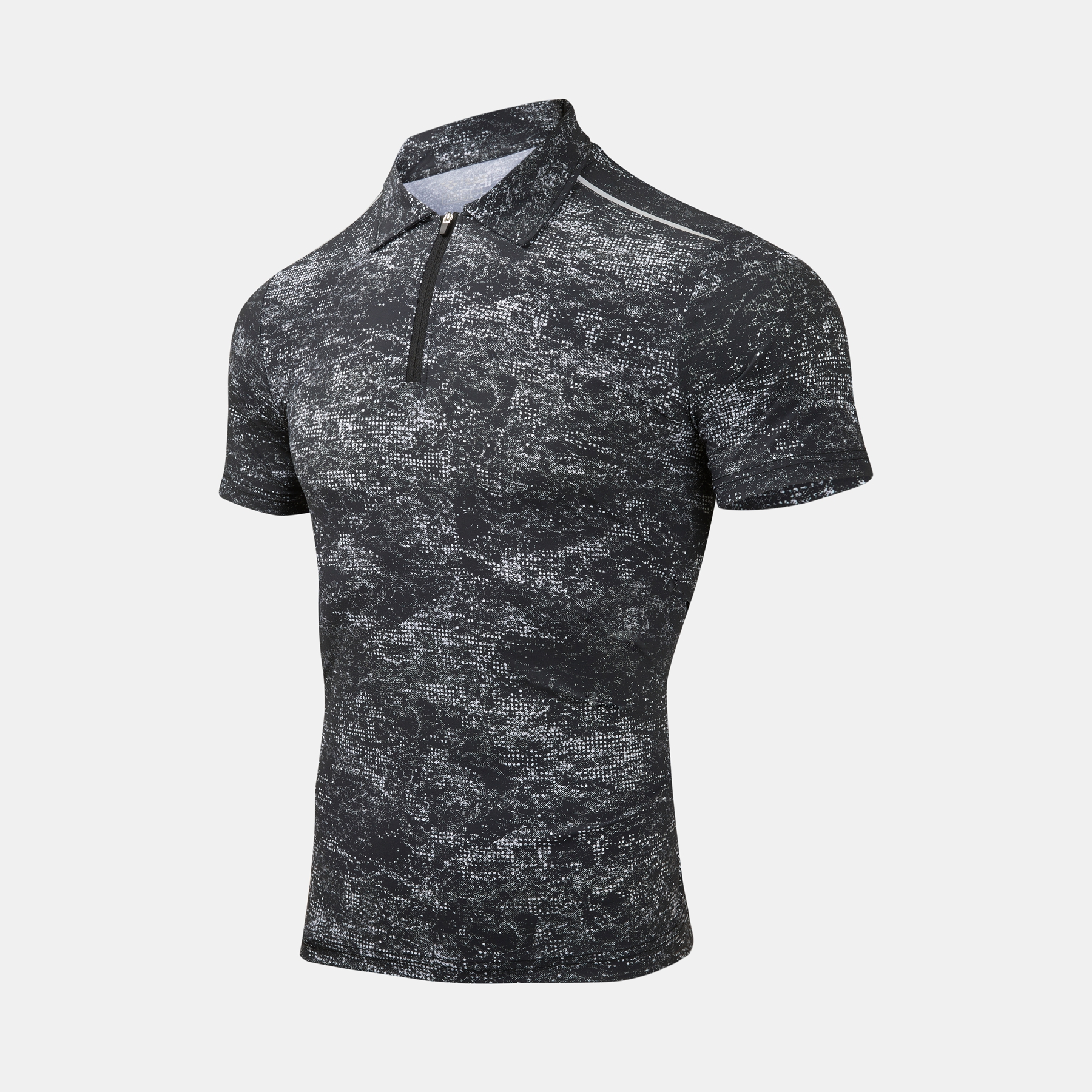 summer/spring men's fast dry/touch cool knit ss POLO half zip tee for outdoor sports/workwear