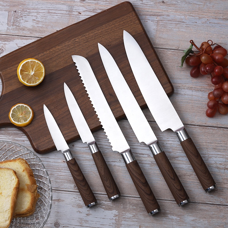 5Pcs Household Kitchen Cooking Stainless Steel Knife Set