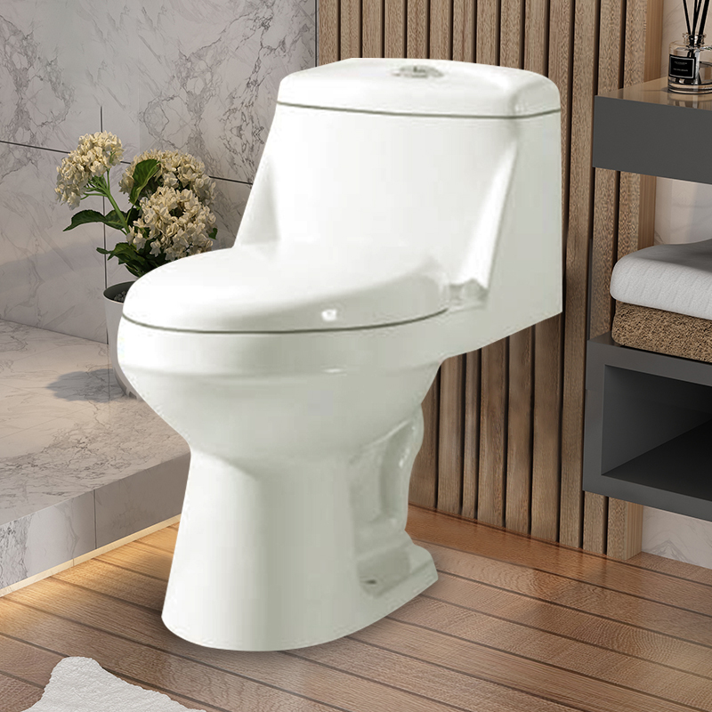 One piece siphonic toilet