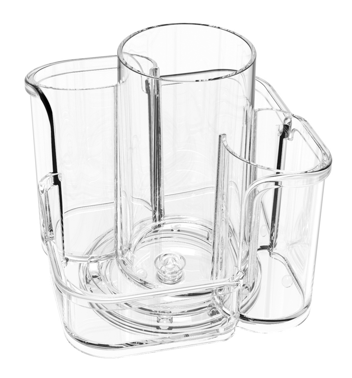 Rotating Transparent Cosmetic Storage Tray Acrylic Vanity Makeup Organizer