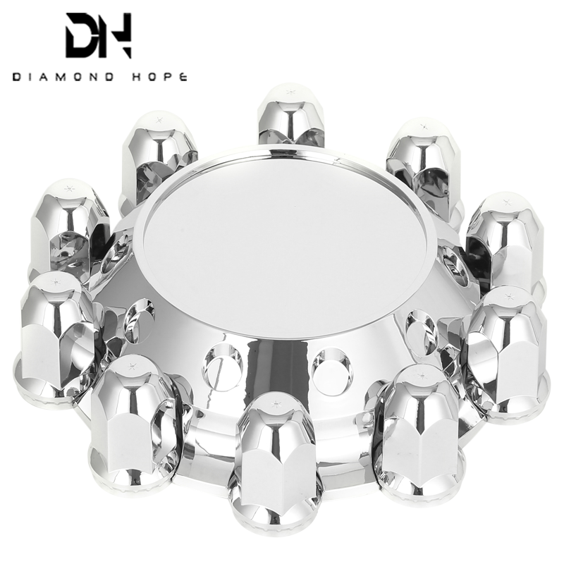 22.5 inch chrome newest truck axle covers with 10 pcs nut covers