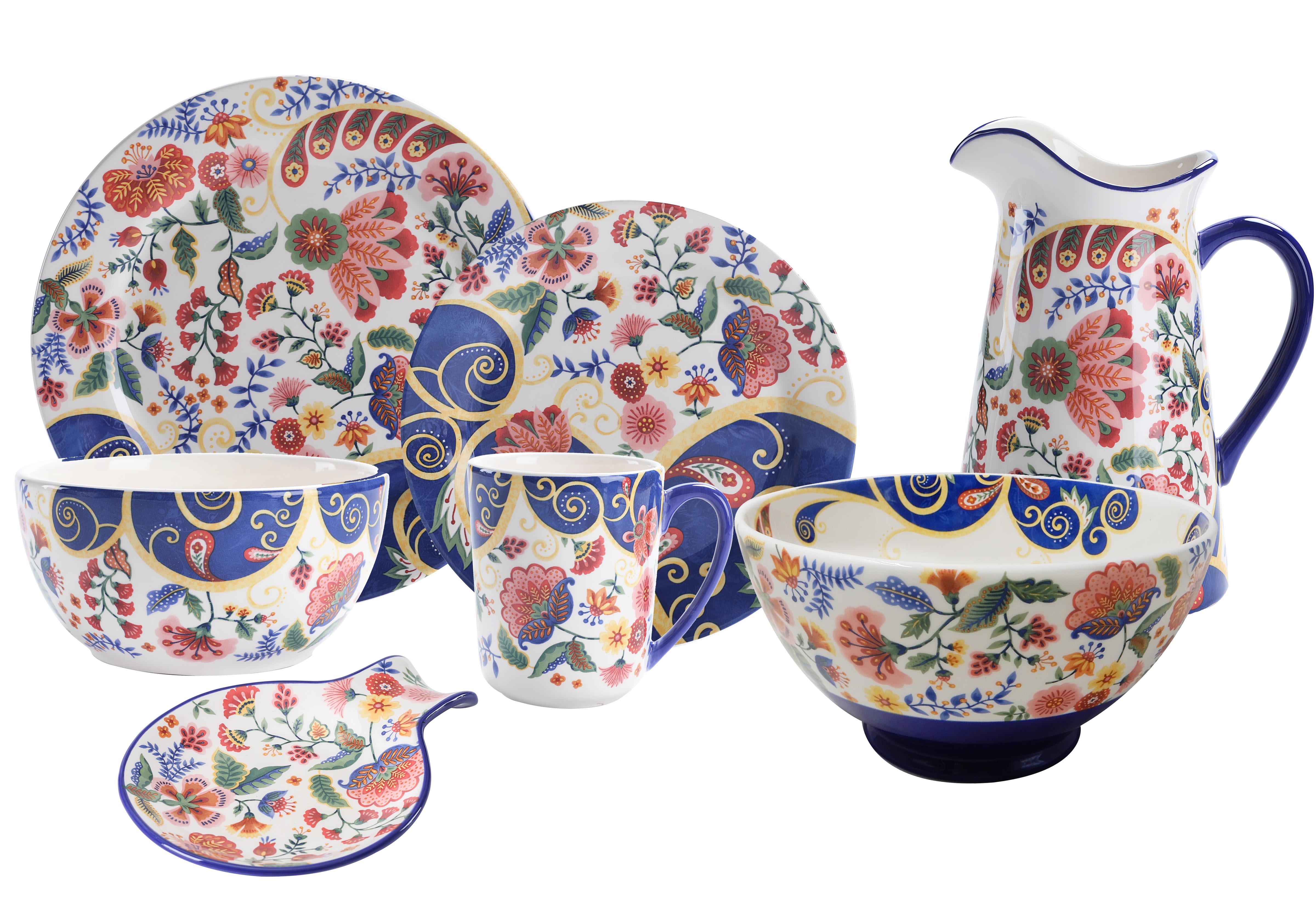 Mixed and match flower and pattern dinnerware & tabletop