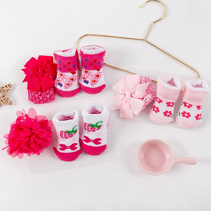 new born baby socks gift set baby headband/socks baby gifts baby headbands for girls