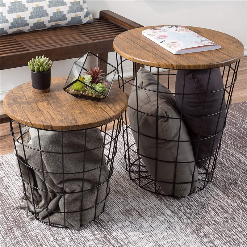 Wooden nesting coffee table
