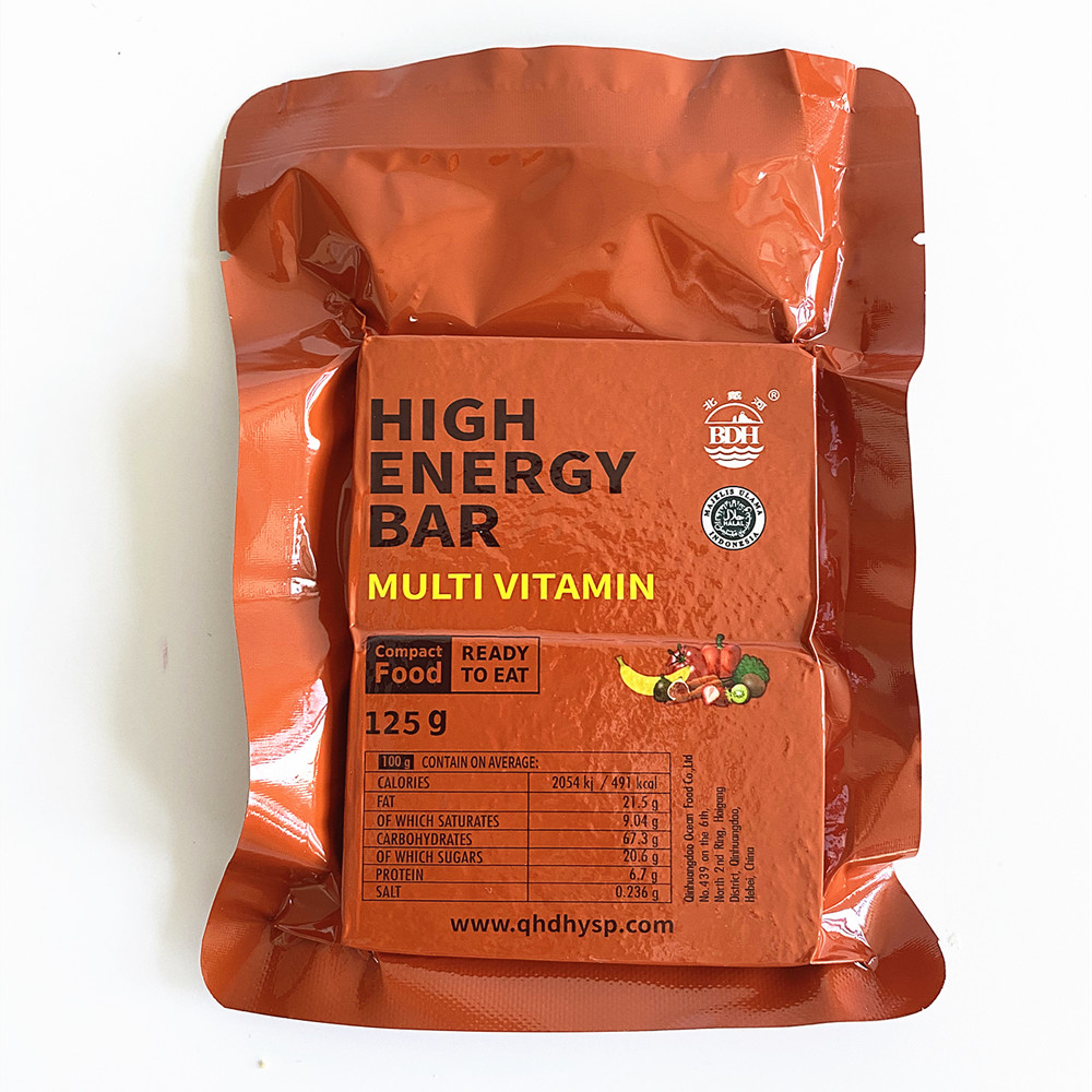 High energy compressed biscuits，emergency food ration, high protein bar 125g multivitamins and minerals