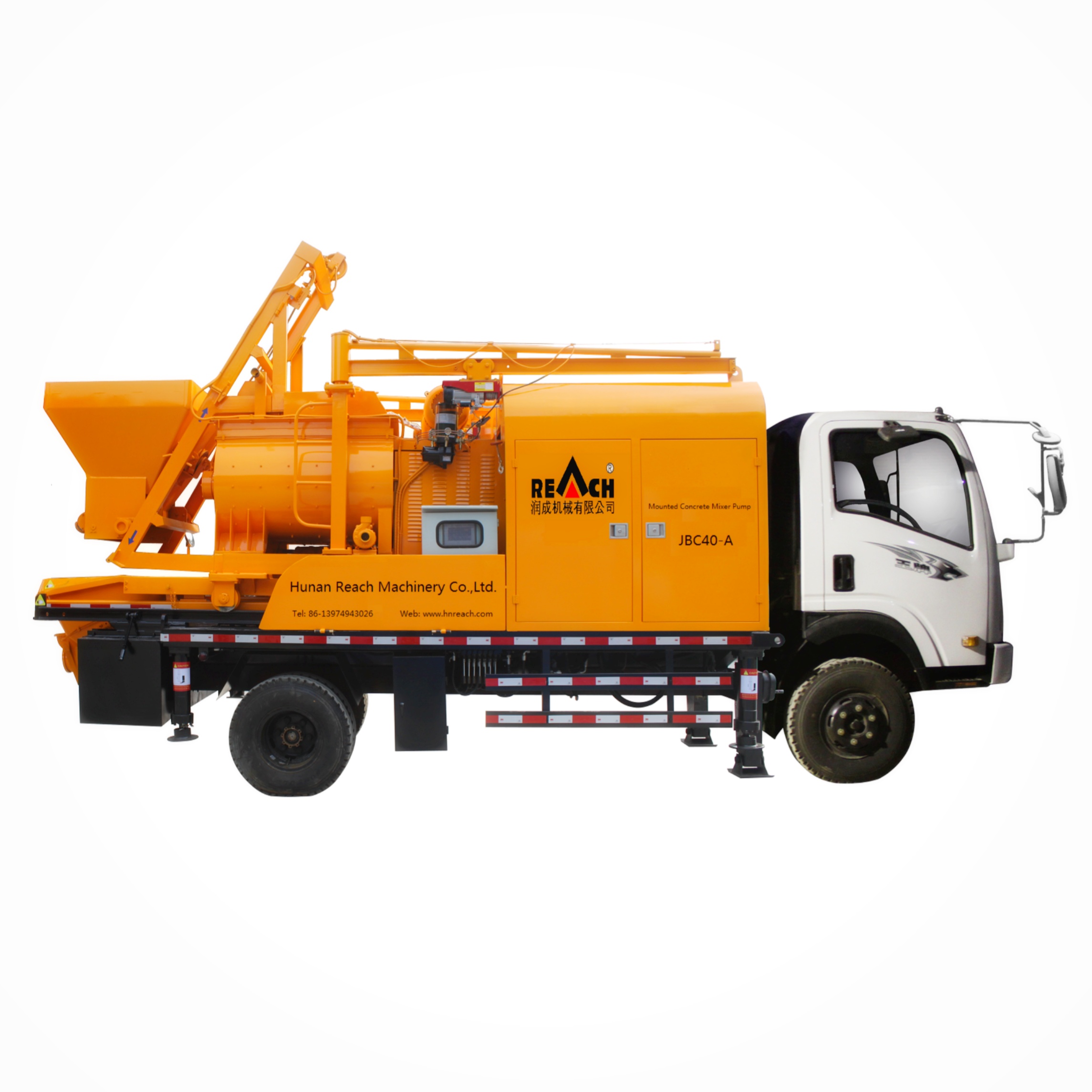 truck mounted concrete pump with mixer L2