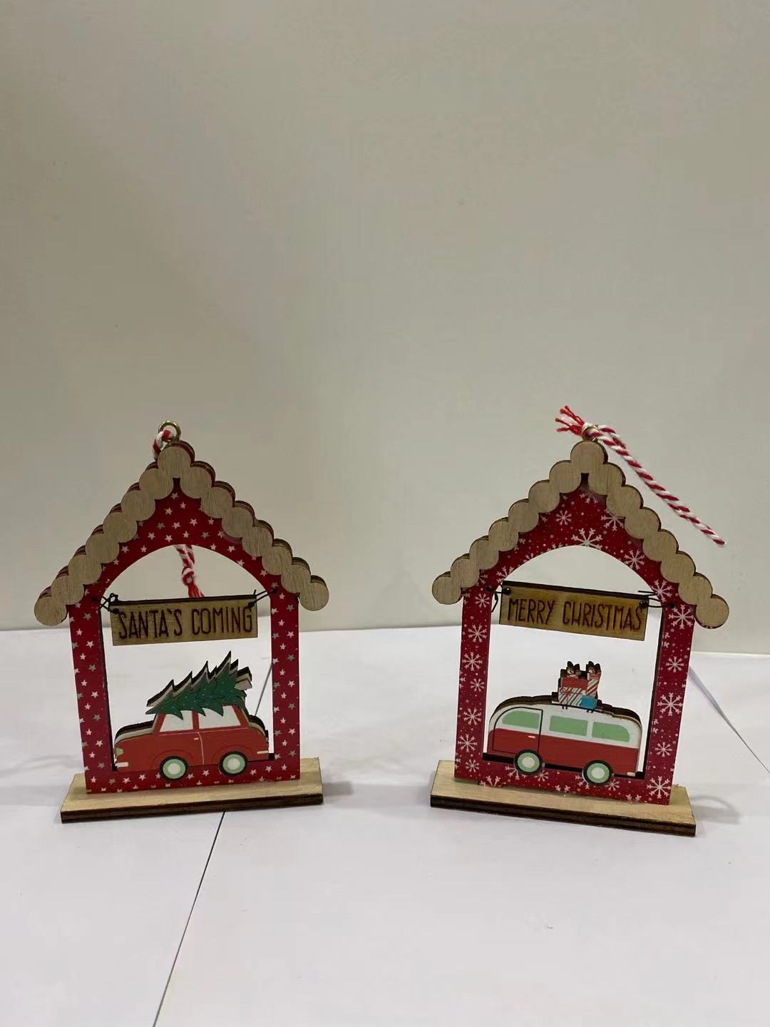 Wooden Christmas car crafts accessories