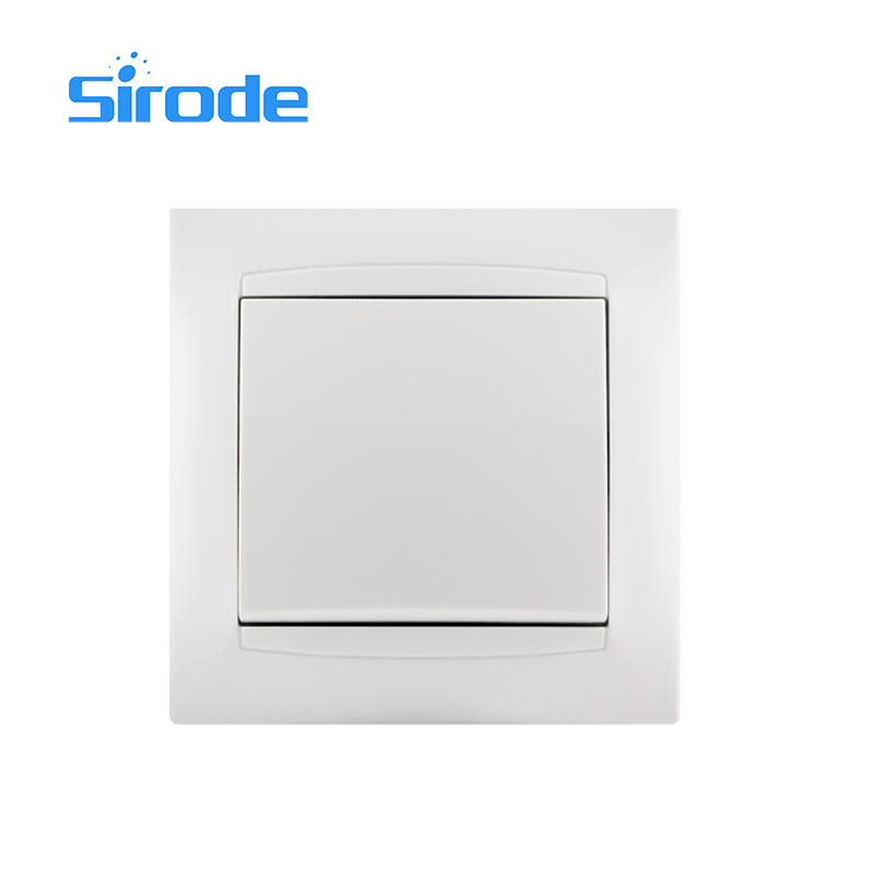 9206-01 Europe type 1 gang 1 way switch white color