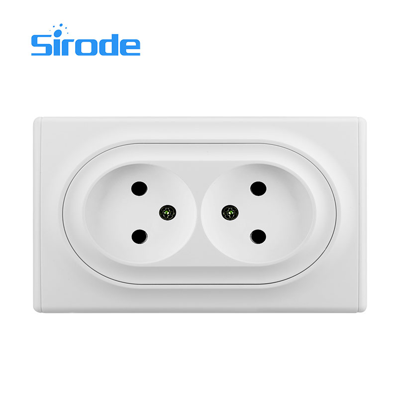Sirode 9211-56 Europe type 2 gang 2 pin socket