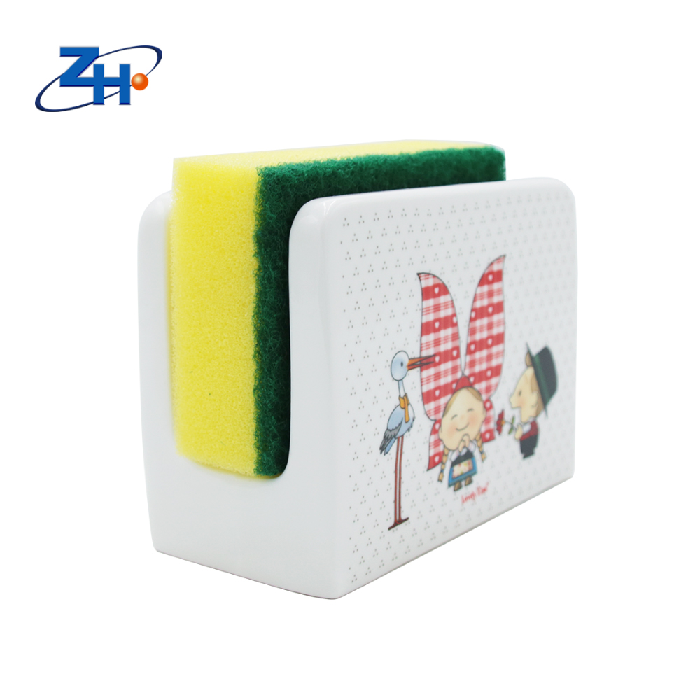 new bone china material sponge rest with customized design
