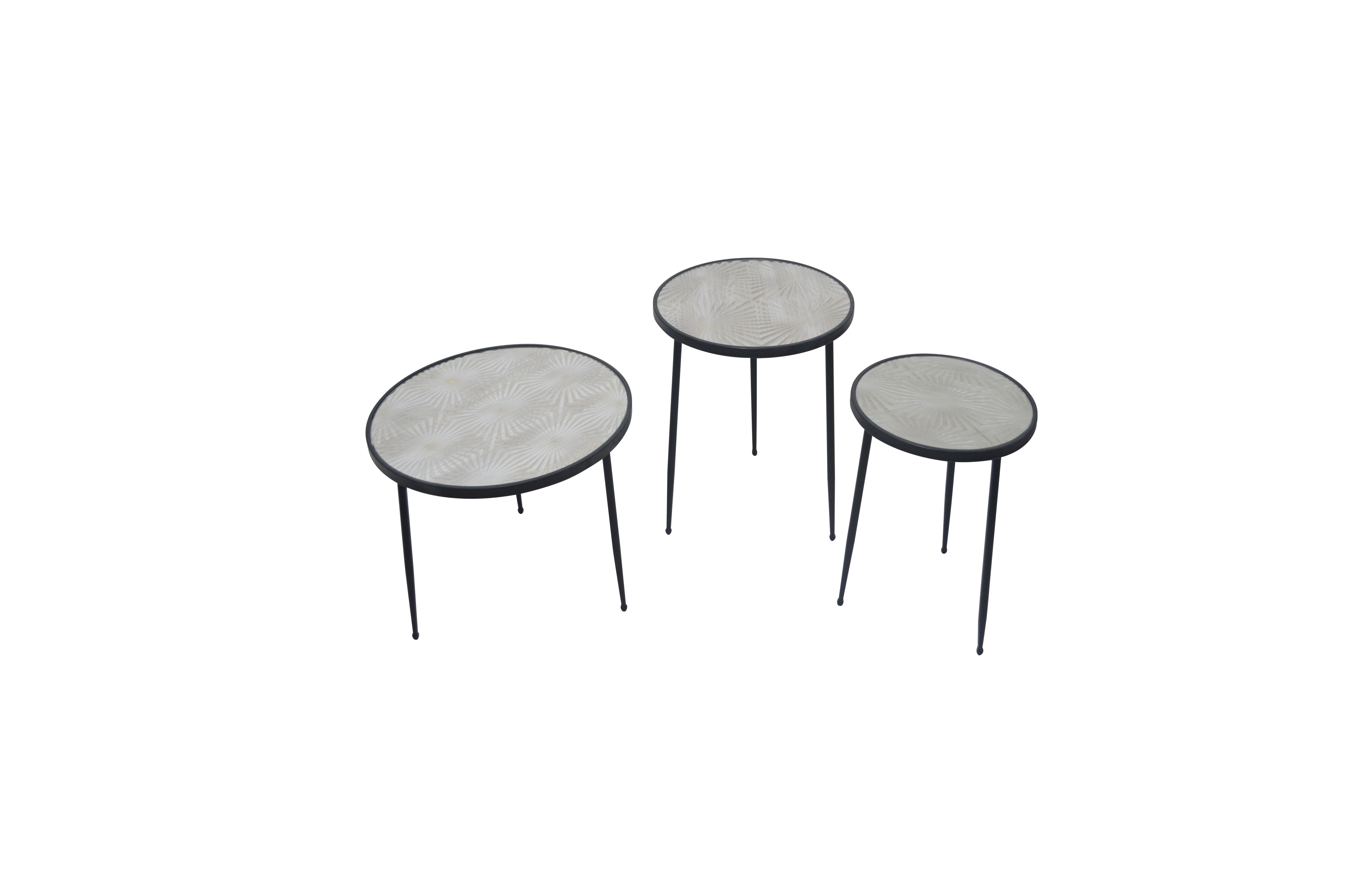 Modern ironwork tea table with 3 foot