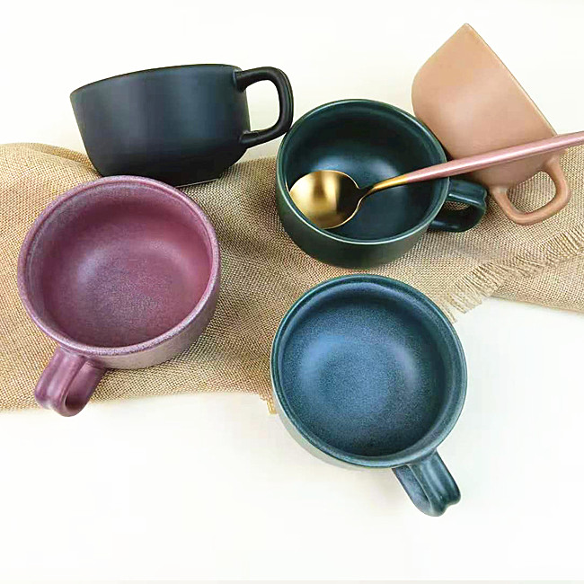 220ml solid glaze coffee cup