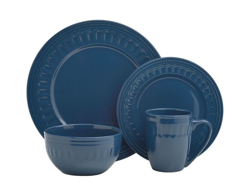 Embossed glazed stoneware