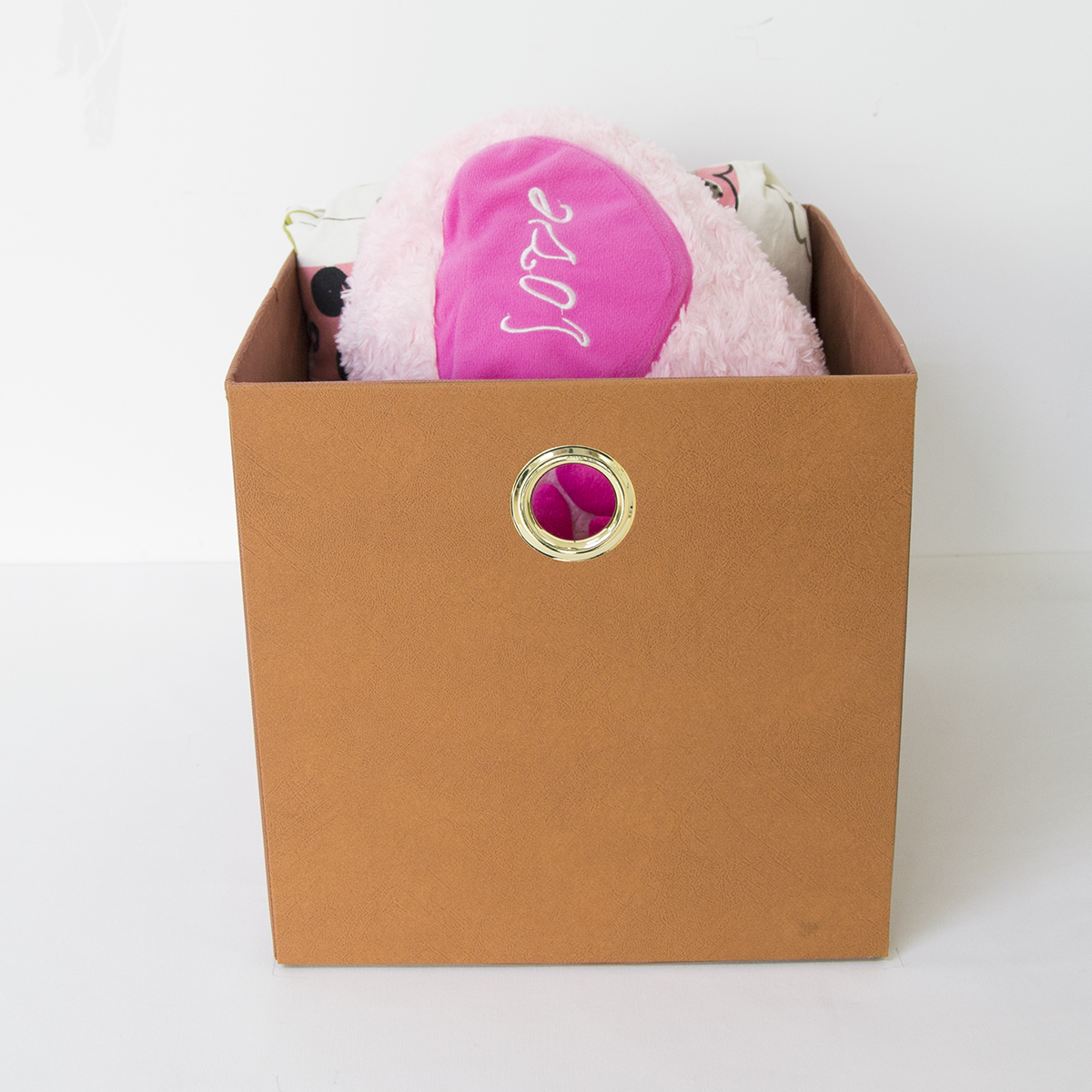 Grommet Handle Polyester Storage Bin