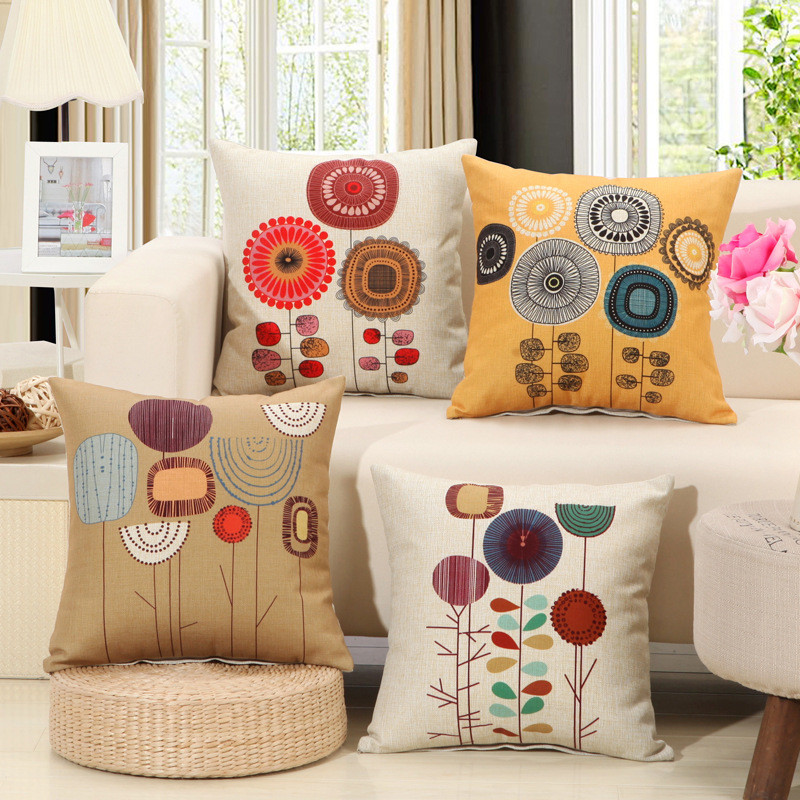 Floral Digital Print Cushion Cover