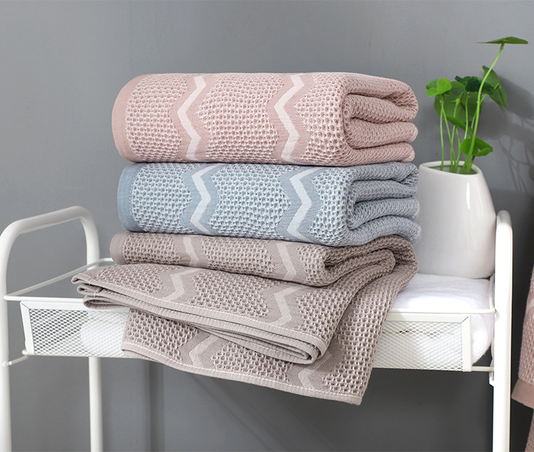 100% cotton household walf bath towel soft and water absorption