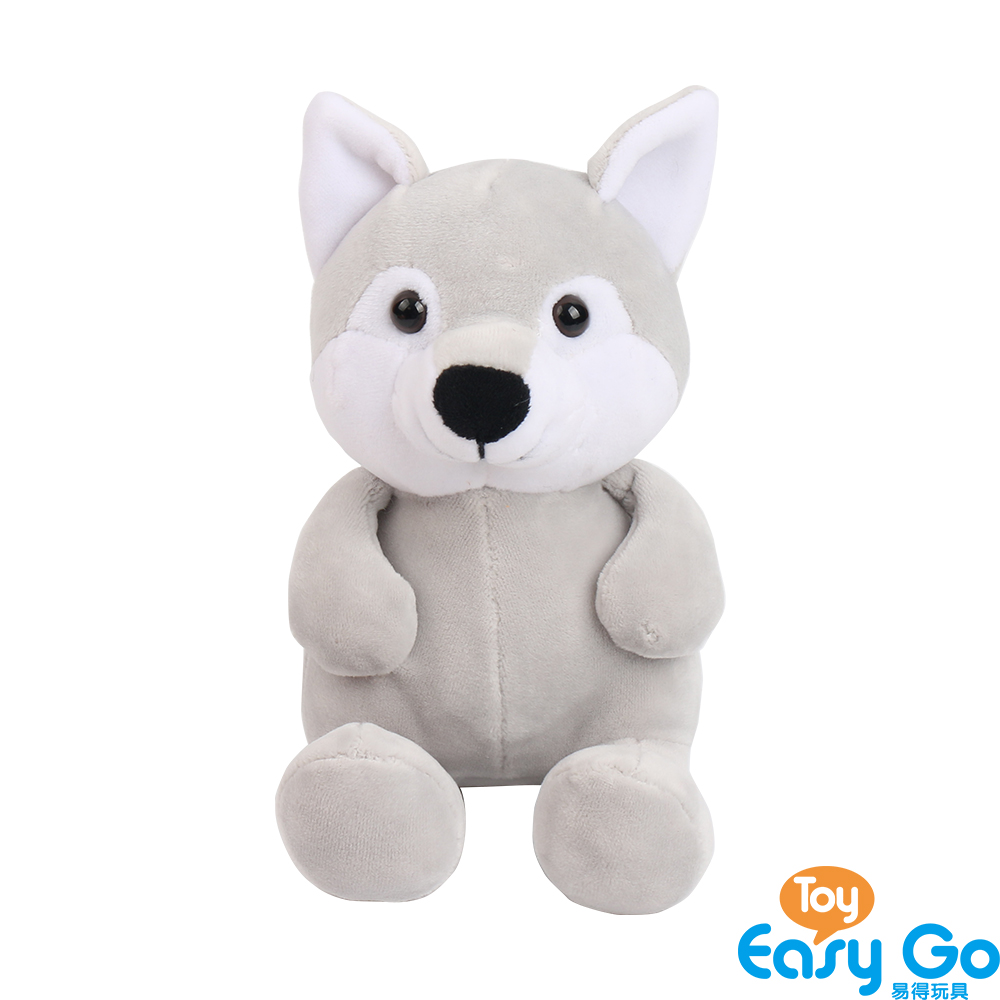 6“ soft stuffed wild animals series fat little plush wolf toy