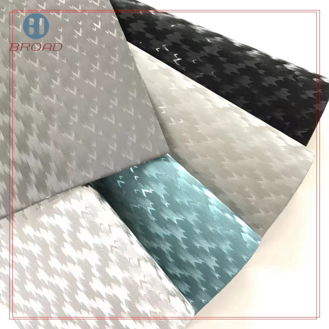 3D design smooth surface pu leather for shoes upper and bags