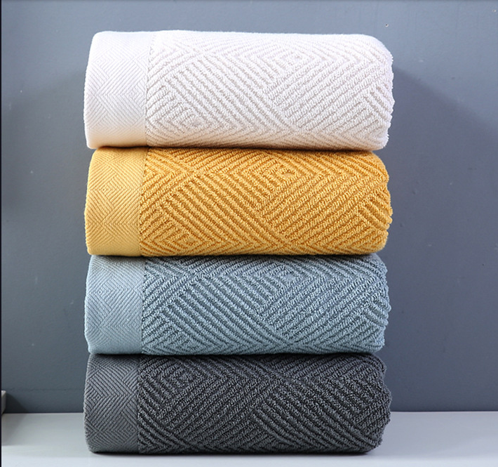 high quality 100% cotton solid color soft absorbent bath towel