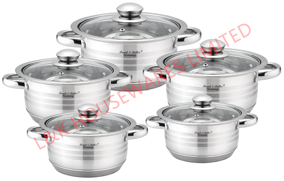 10pcs wide edge cookware set