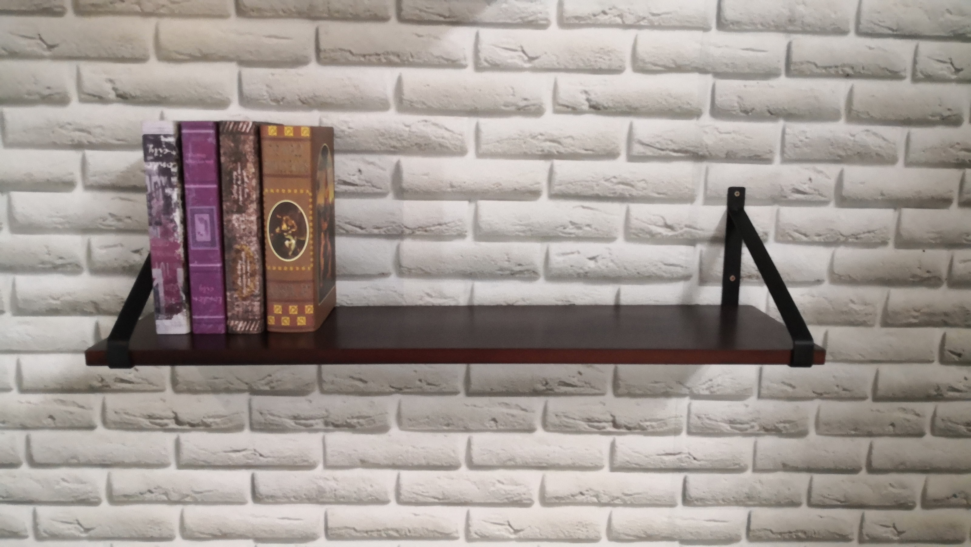 Display Stand wall mounted shelf/vintage decor rustic wood floating shelf