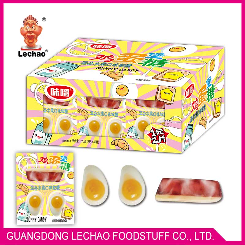 Egg gummy candy