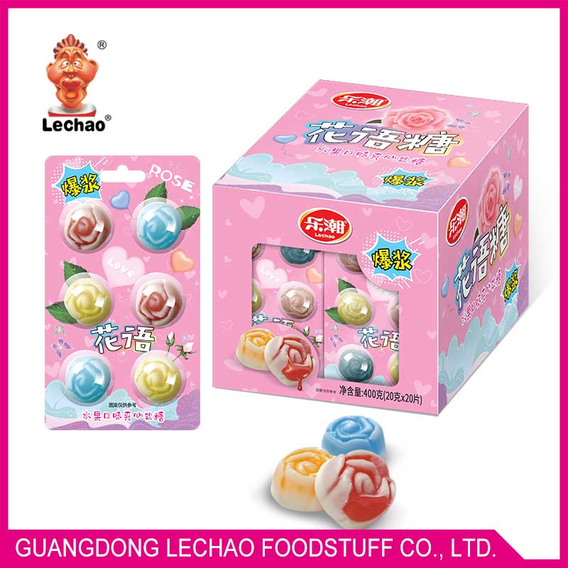 Flower gummy candy