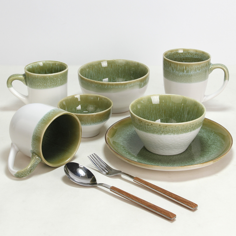 Reactive glaze stoneware dinnerware set,dinner set