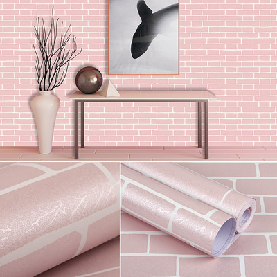 Factory supply cheap stone wall paper rolls 3d brick pvc self adhesive wallpaper