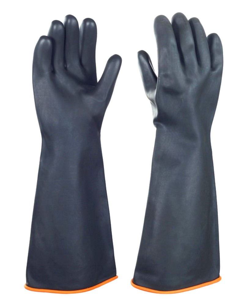 H1 series 18inches black industrial safety rubber gloves