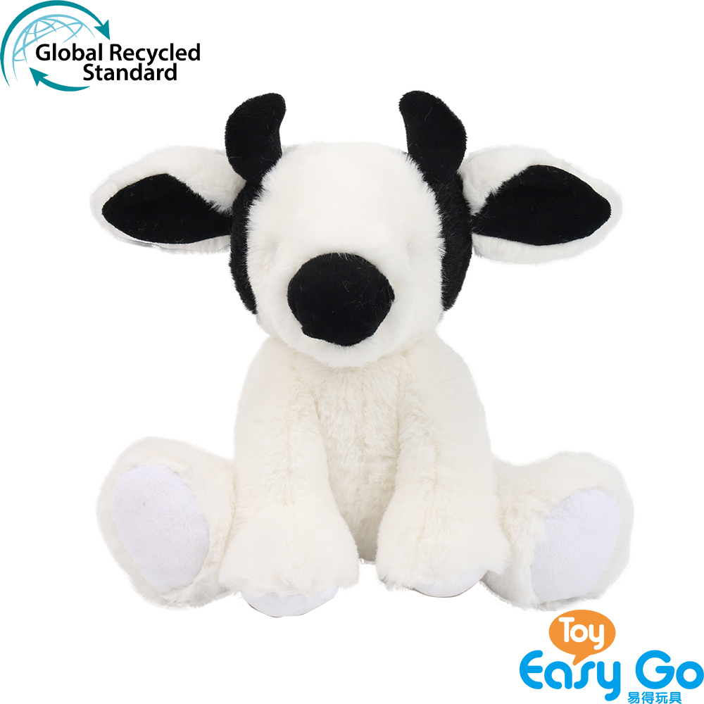 RPET material made from plastic bottle fabric farm animal series plush toy bull