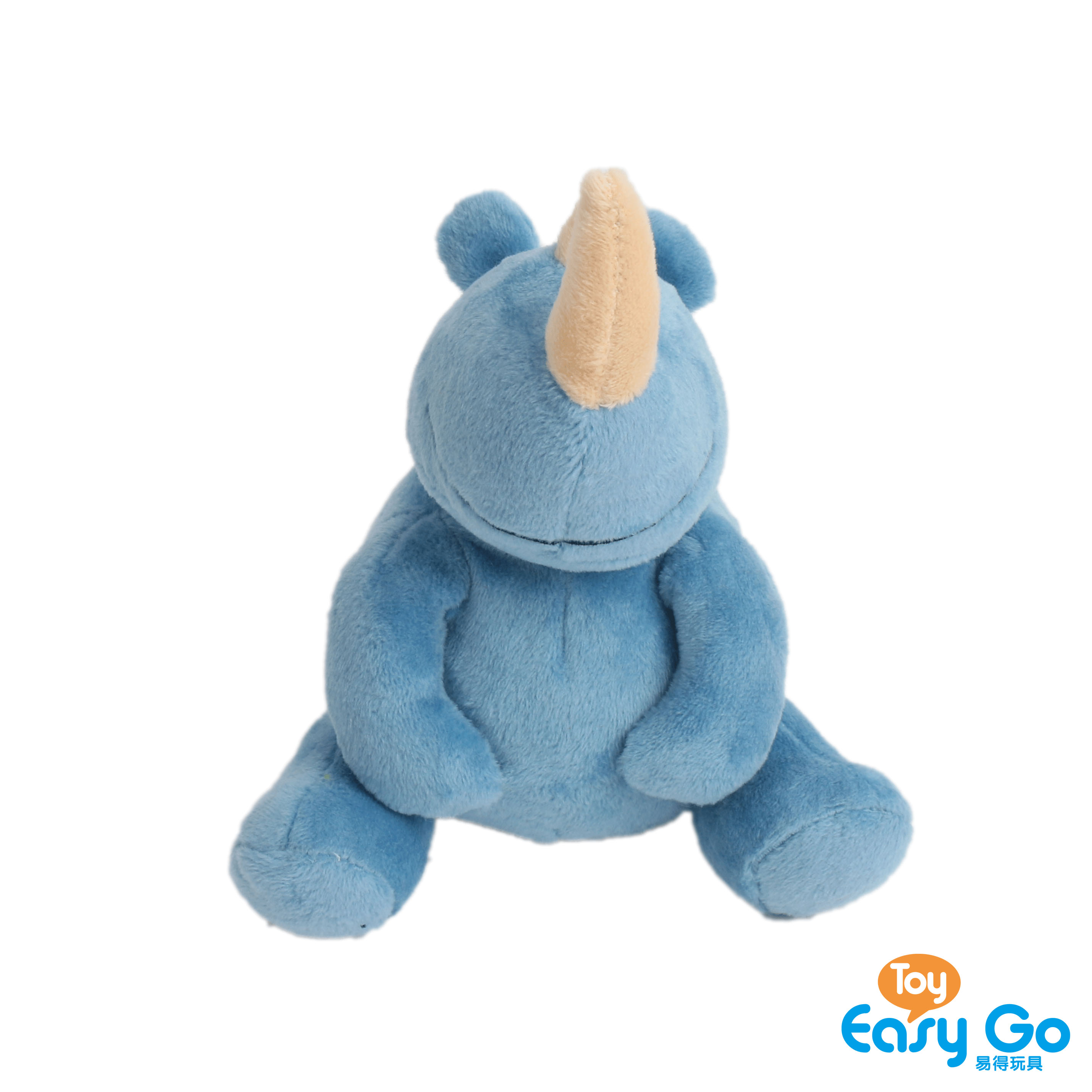 plush pet toy dog toy rhino with TPR sound spike ball inside