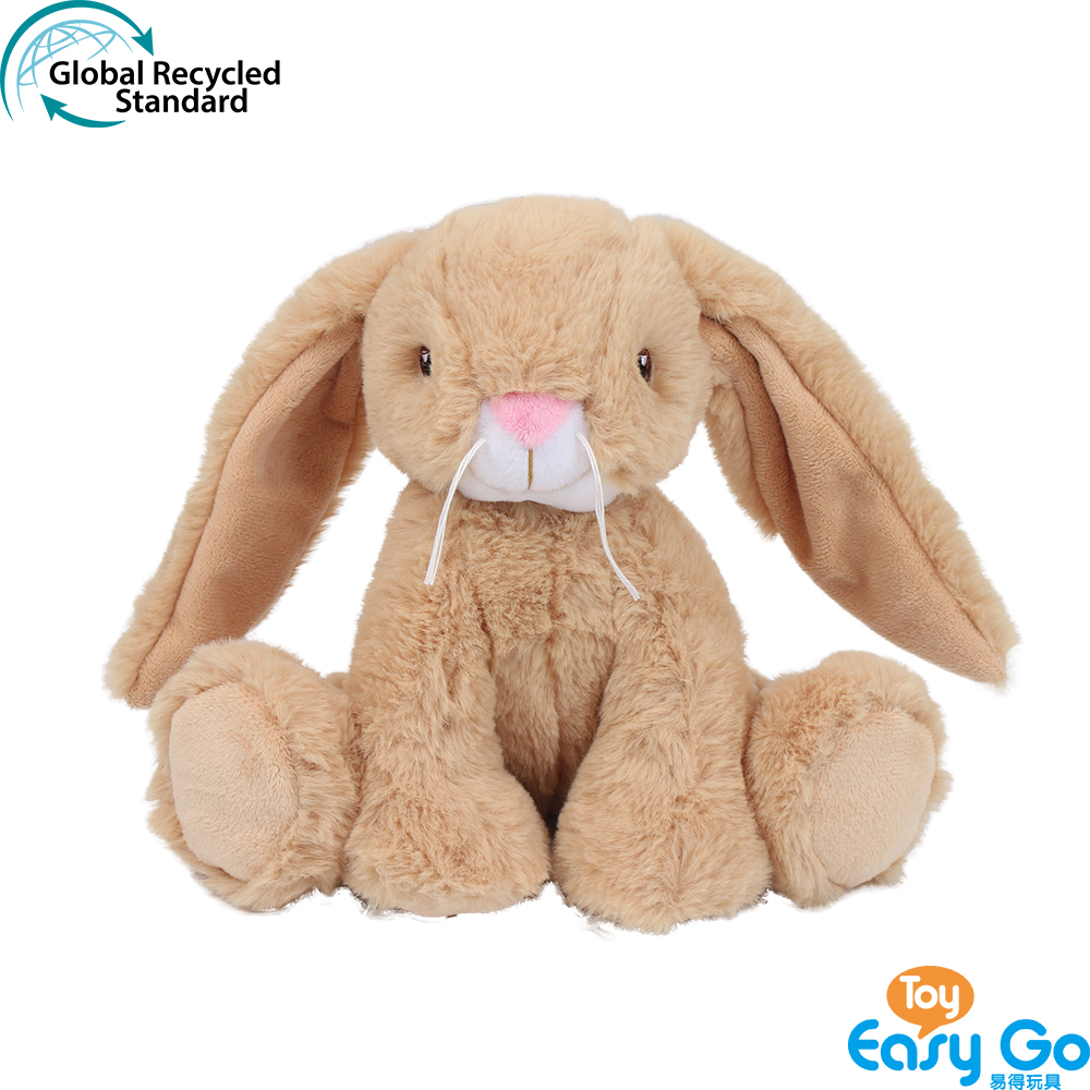 RPET material made from plastic bottle fabric farm animal series plush toy rabbit