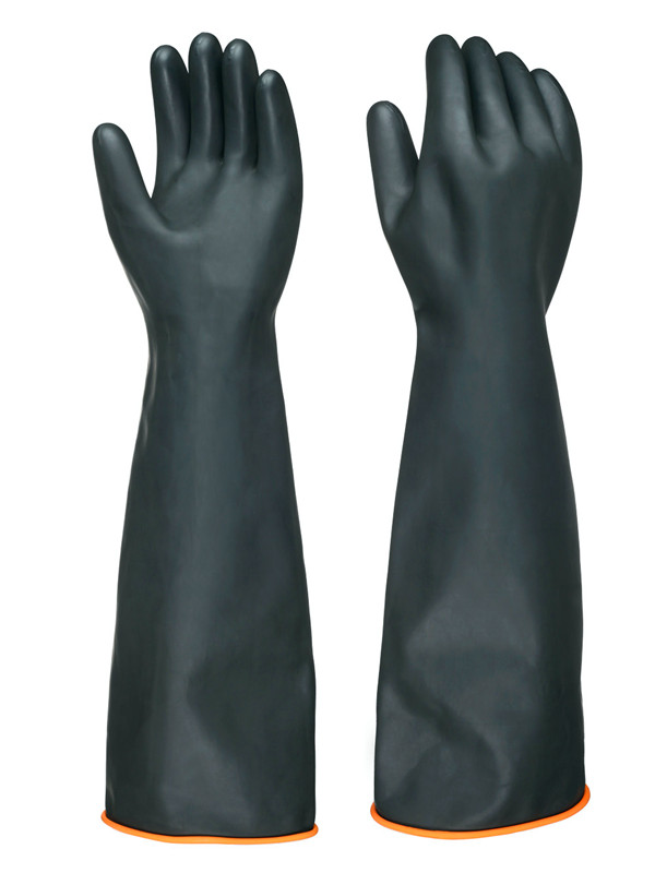 H1 series 21.5inches black industrial safety rubber gloves